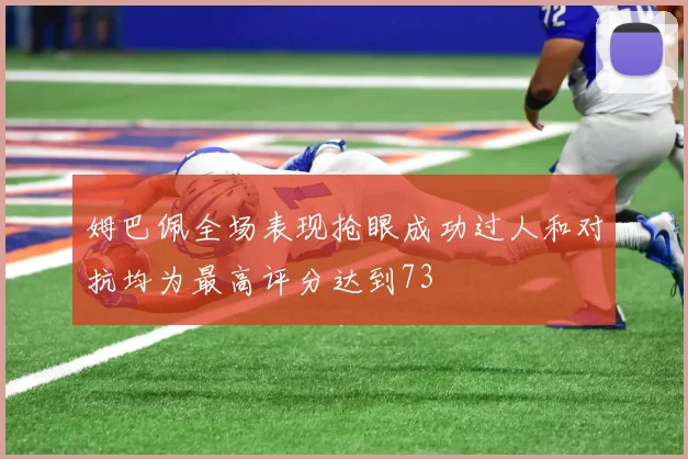 姆巴佩全场表现抢眼成功过人和对抗均为最高评分达到73