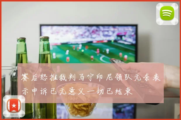 赛后怒推裁判马宁印尼领队无奈表示申诉已无意义一切已结束